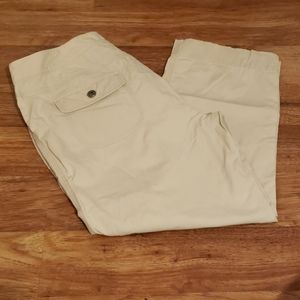 Cropped khaki pants